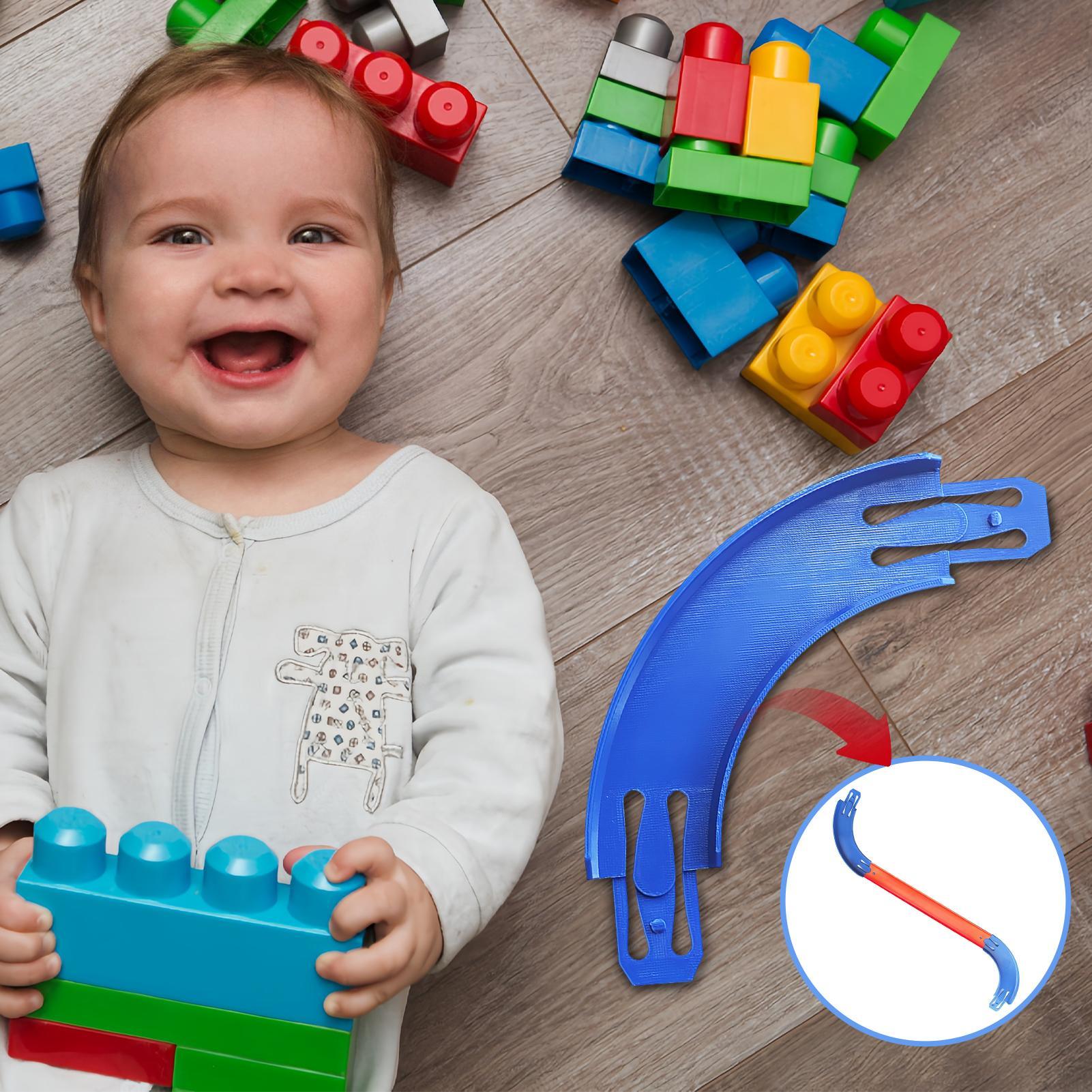 Kids Toys Xmas - ホットウィールトラックコネクター ユニバーサル180度傾斜カーブレーシングトラックコネクター 車のおもちゃ用 ストレートウェイ・カーブ用