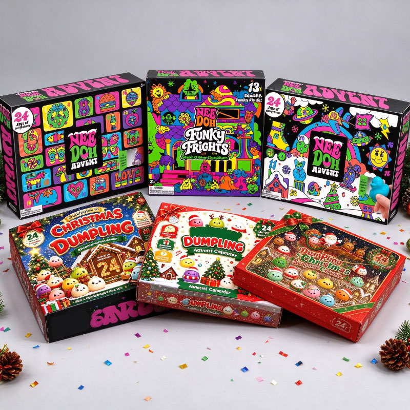 Kids Toys Xmas - 24日間のニードー スクイッシー アドベントカレンダー クリスマス カウントダウン ブラインドボックス