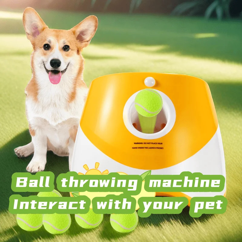 Catapult Launcher Toy - 犬用ランチャー 自動犬追いかけおもちゃ テニスボール投げ ピンボールマシン 楽しいインタラクティブ投げゲーム 充電式カタパルト
