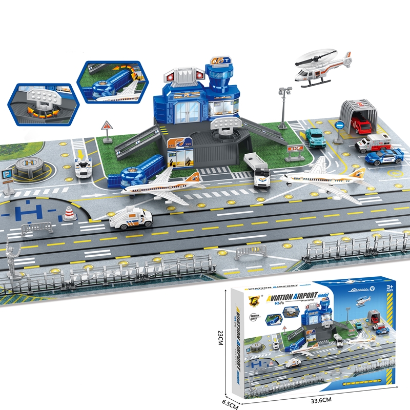 子供用空港シーンおもちゃセット、車、ヘリコプター、飛行機、タ - Kids Toys Xmas のレビューと価格