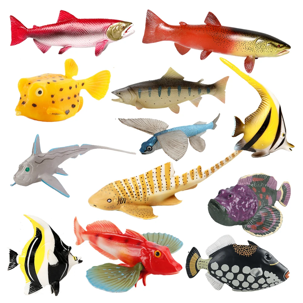 海洋玩具動物フィギュア サメ サルフィッシュ サケ シャーク - Kids Toys Reviews のレビューと価格