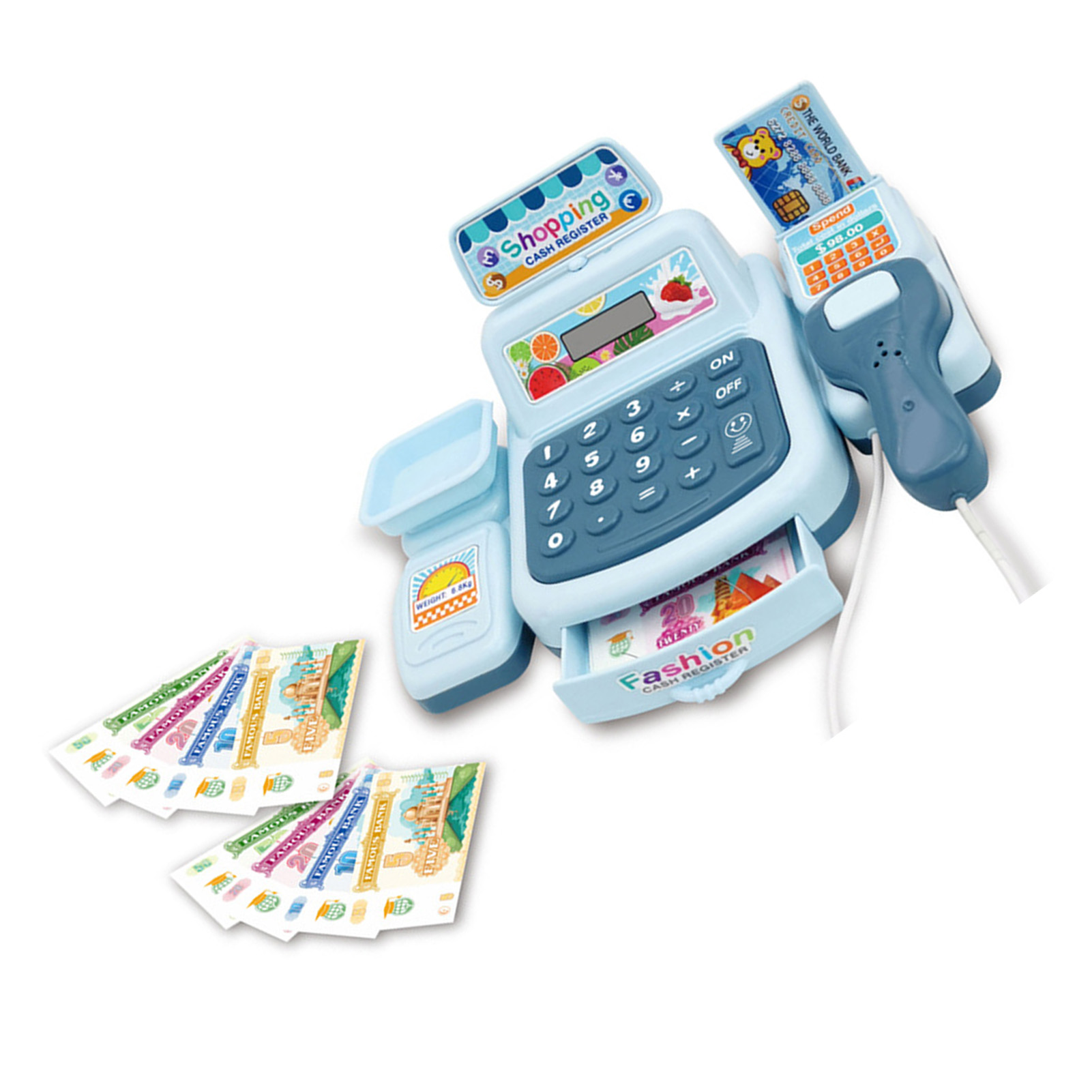 レジのおもちゃセット、スーパーマーケットのレジ台、子供向けご - Toy Cash Register のレビューと価格