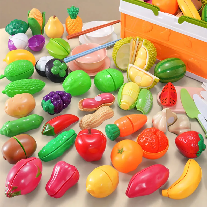 子供のためのモンテッソーリハウスゲーム,果物,ピタヤ,野菜, - Kids Toys Kitchen Set のレビューと価格