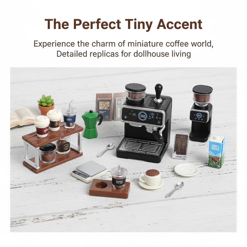 1:12 ドールハウスミニチュアコーヒーマシンカップセット耐 - Kids Toys Kitchen Set のレビューと価格