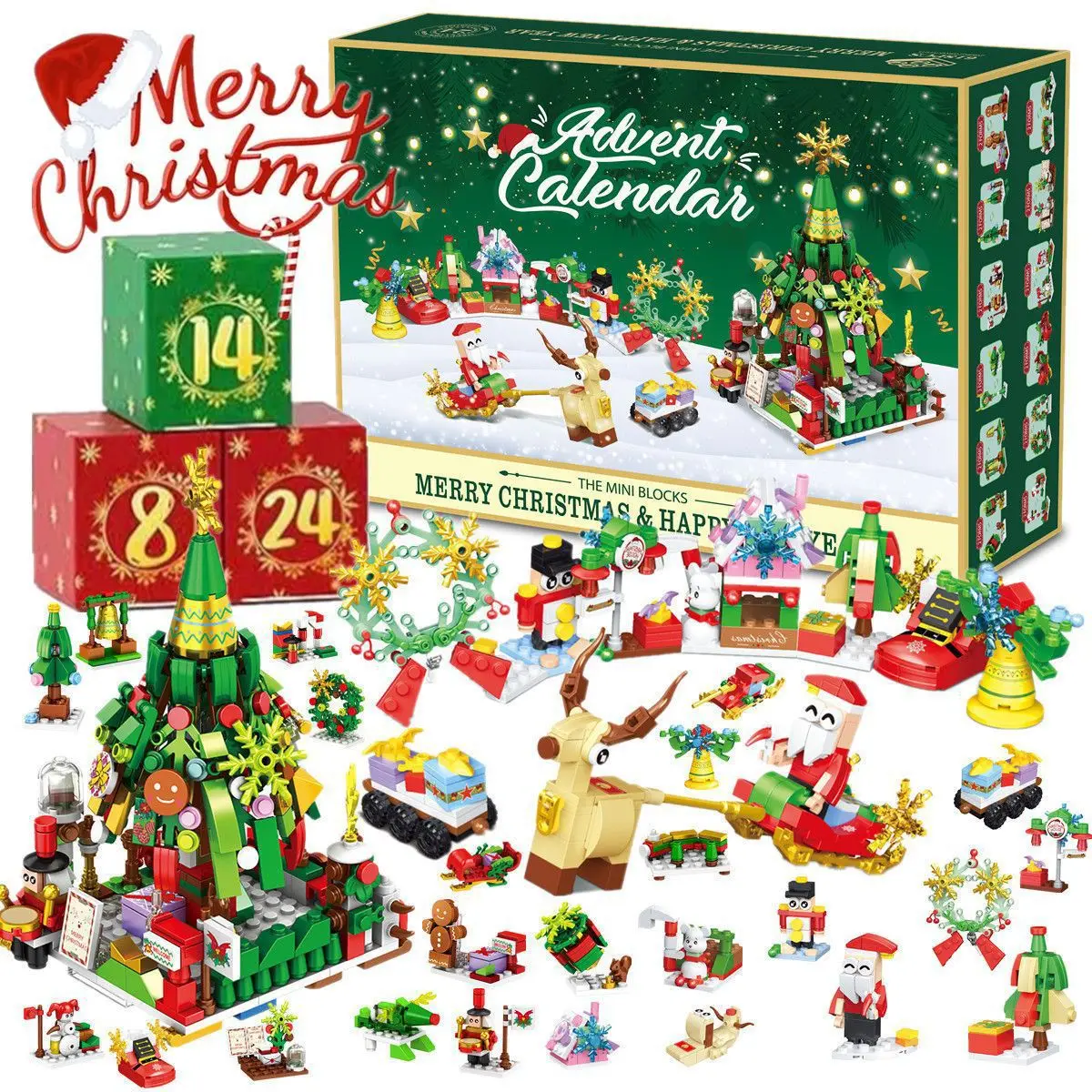 新作24年クリスマス・ブロックおもちゃ・ブラインドボックスセ - Kids Toys Xmas のレビューと価格
